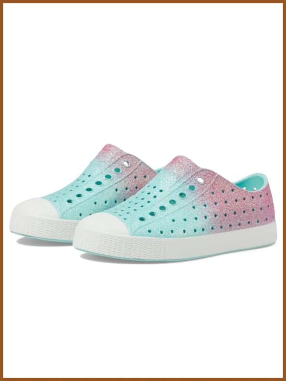 Kids Slip-On Sneakers EVA Bling Round Toe Casual Shoes